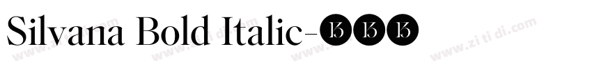 Silvana Bold Italic字体转换